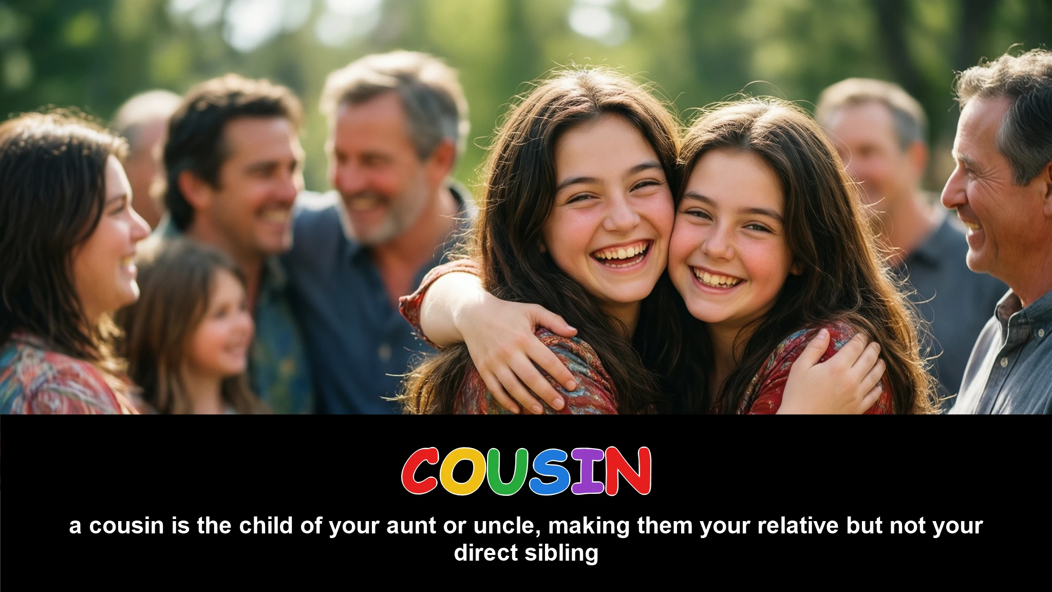 English Illustration for cousin